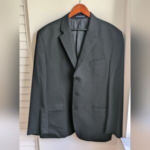 Lauren Ralph Lauren Classic Black Men's Blazer Dark Grey With Faint Pinstripes